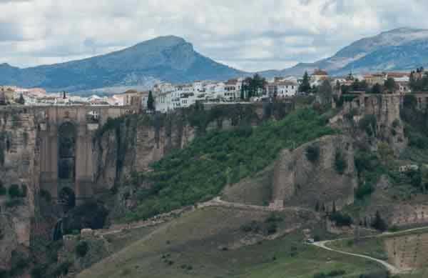 The walls of the Albacara sloping down