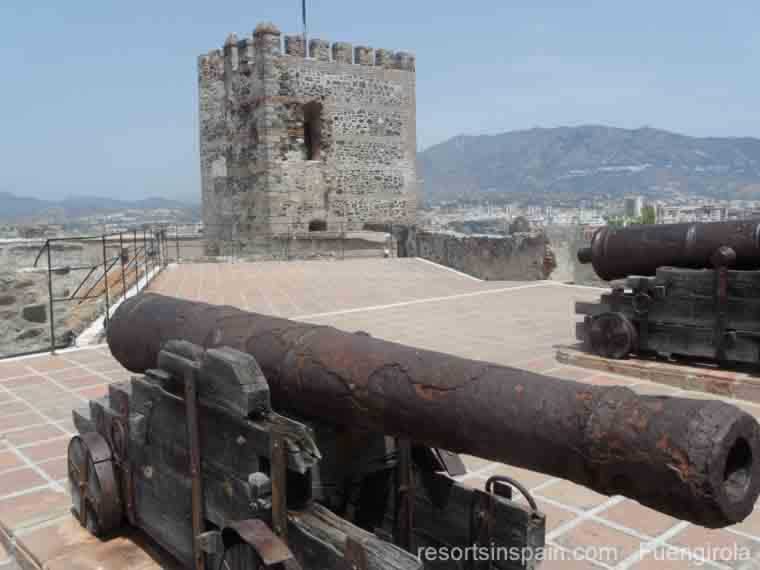 Fuengirola Castle- Flag Tower & Canon on Rampart