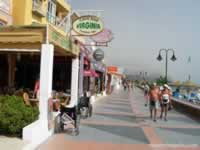 Carihuela promenade cafes, restaurants and bars