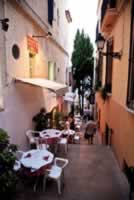 Sitges Restaurant in a narrow Street