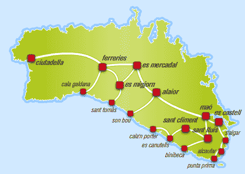 Menorca Bus Routes by TMSA