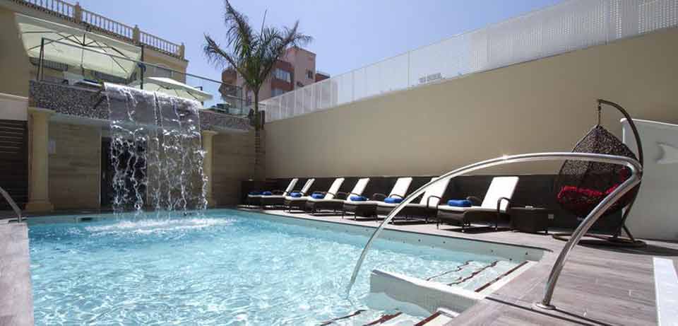 El Tiburon Hotel pool with Waterfall