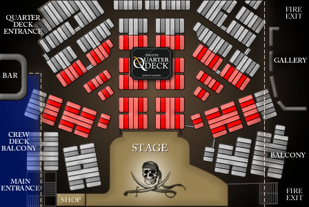 Pirates Show Seating Plans