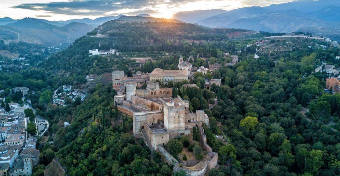 Aerial View Bottom to Top, Alcazaba, Alhambra, Generalife