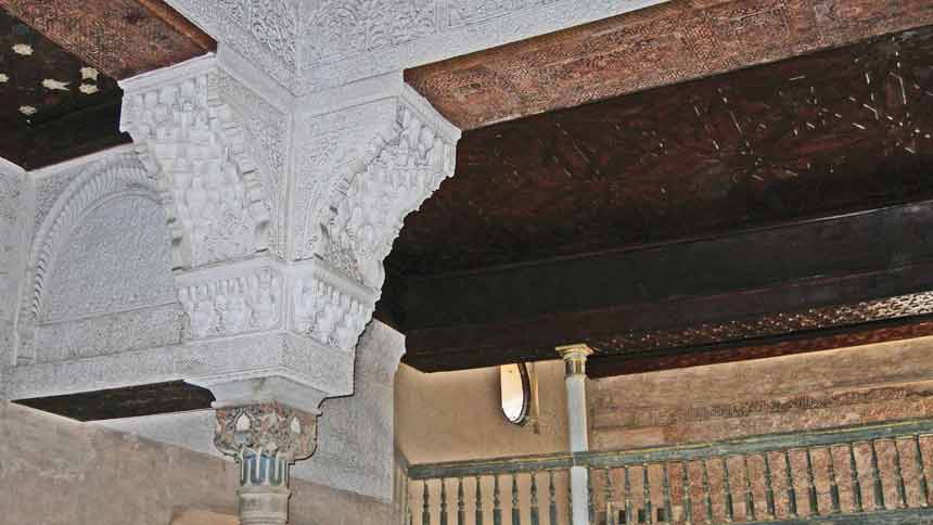 Mexuar Palace Detail Carved wood Ceiling