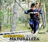 mazon Adventure kid on a net rope bridge