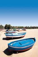 Salou Boats on Beach