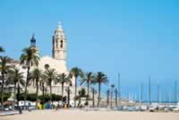 Sitges Church Marina on Right