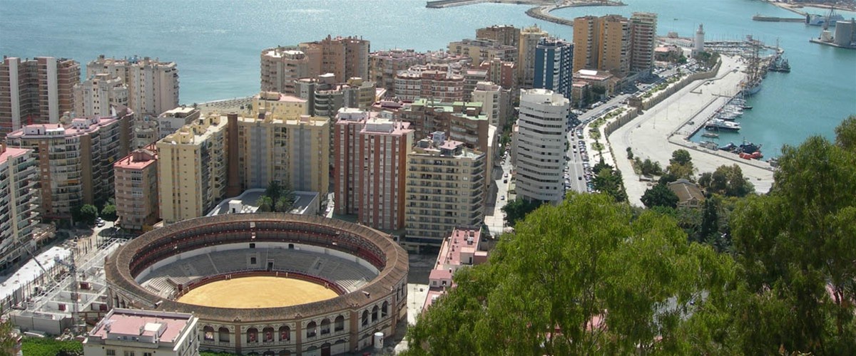 Malaga from Gibralfaro Castle