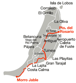 01 Puerto del Rosario Antigua Morro Jable Map
