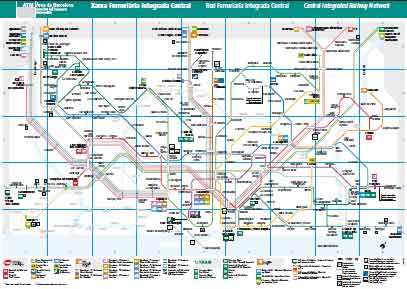 ATM Barcelona Central Integrated Railway Network Map