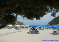 The beautiful Cala Llonga Beach and bay