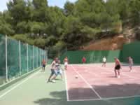 El Pinar Apartments sports pitch 5 aside football game in progress