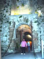 Night view of Gate Portal de ses Taules