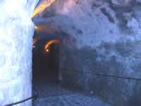 Night photographs inside the Portal Nou passageway Dalt Vila