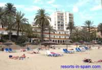 Figueretas beach in front of the hotel Figueretas