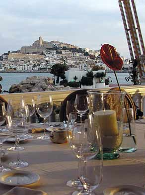 Ibiza Town from the El Divino restaurant part of the El Divino Club