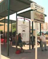 Santa Eularia Ticket office in background