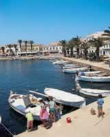 Es Castell boats in Marina