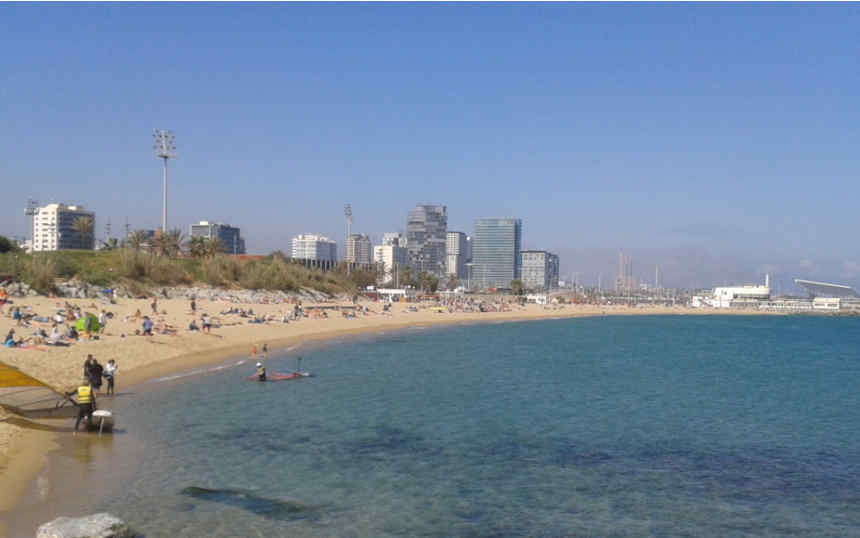 Mar Bella Beach further NE.